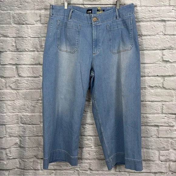 NWT Anthropologie 20W The Colette Crop High-Rise Wide-Leg Jeans by Maeve - Picture 4 of 16